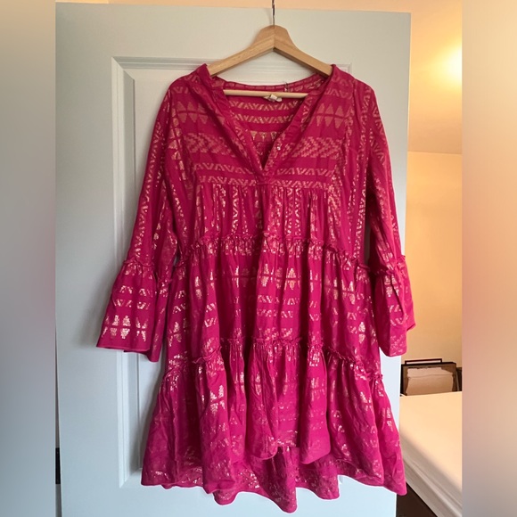 Elan Clara dress in pink and metallic gold size M - Picture 2 of 7